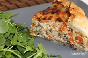 Torta salata zucca radicchio e 3 formaggi