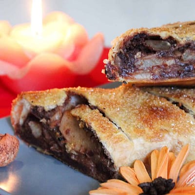 Strudel pere e cioccolato