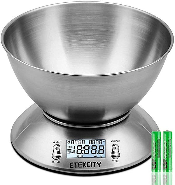 Etekcity Bilancia da Cucina Elettronica in Acciaio Inossidabile 5kg