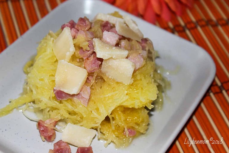 Zucca spaghetti con pancetta e grana | paninisopraffini.com