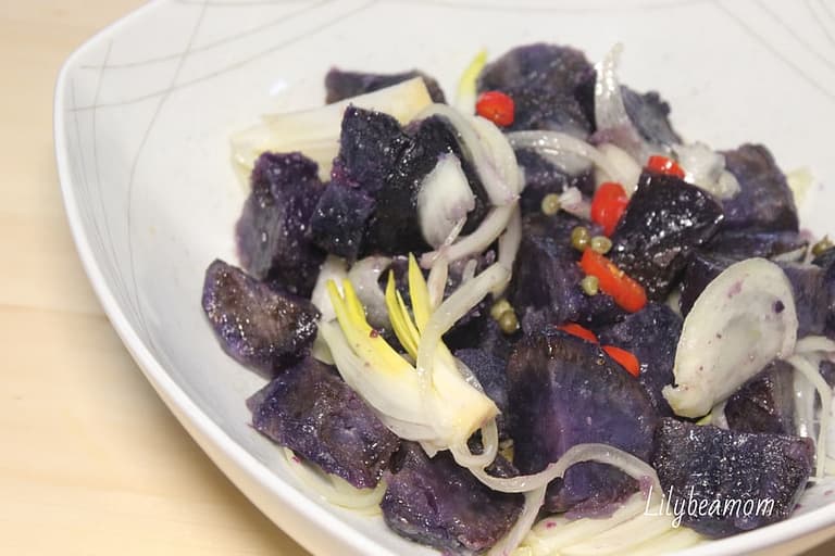 Insalata di patate viola